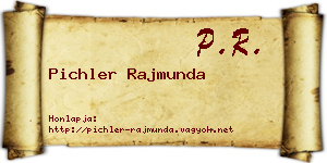 Pichler Rajmunda névjegykártya